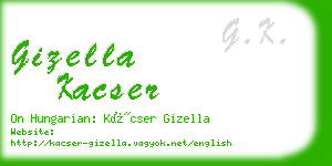 gizella kacser business card